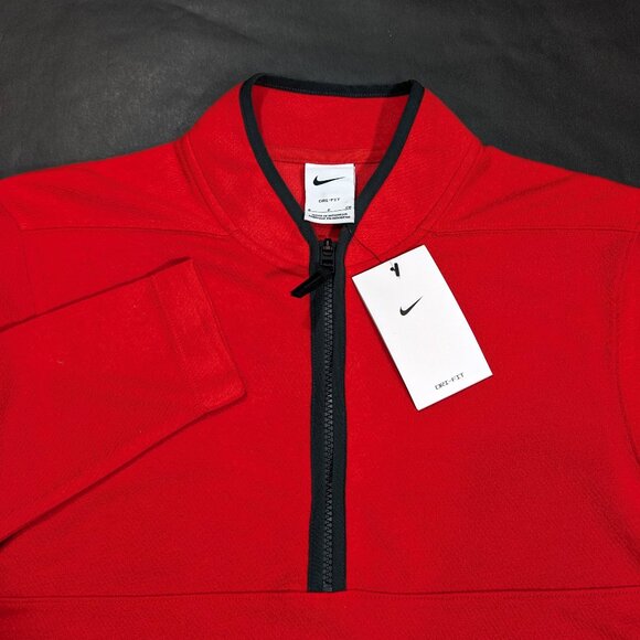 Nike Mens Golf Dri Fit Victory 1/2 Zip Pullover Shirt Size S XL Golf Red GM2143 - Picture 1 of 8
